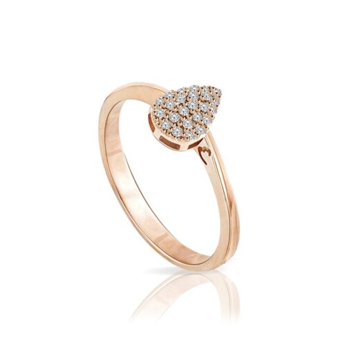 Gold ring drop-shaped with diamonds: MEY, ANMEY GCS-DR