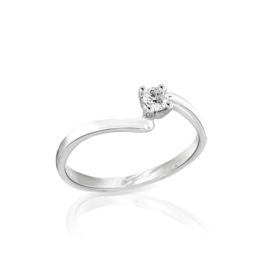 Gold ring solitaire with diamond: MEY, ANMEY/SOL