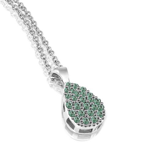 Gold necklace drop-shaped with emeralds: MEY CDMEY CGA-EM