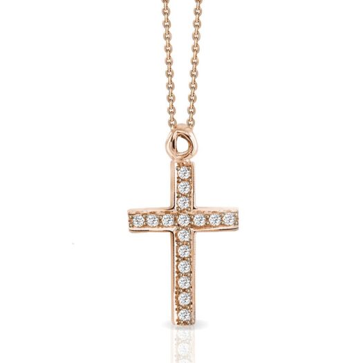 Gold necklace cross-shaped with diamonds: MEY, CDMEY CLA-AR