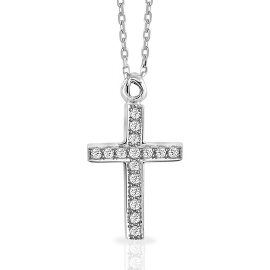 Gold necklace cross-shaped with diamonds: MEY, CDMEY CLA-CW