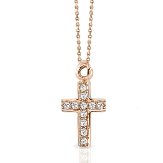 Gold necklace cross-shaped with diamonds: MEY, CRMEY CLA-BR