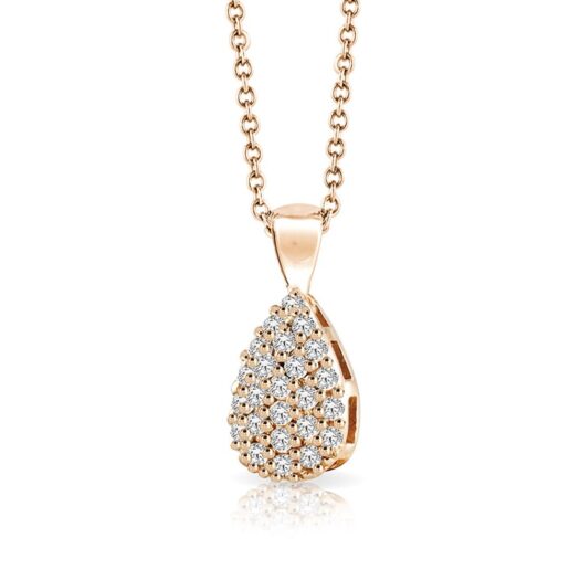 Gold necklace drop-shaped with diamonds: MEY, CDMEY GCS-DR