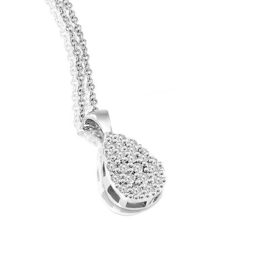 Gold necklace drop-shaped with white diamonds: MEY, CDMEY GCS-DW