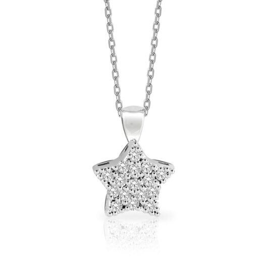 Gold necklace star-shaped with diamonds: MEY, CDMEY STR-DW