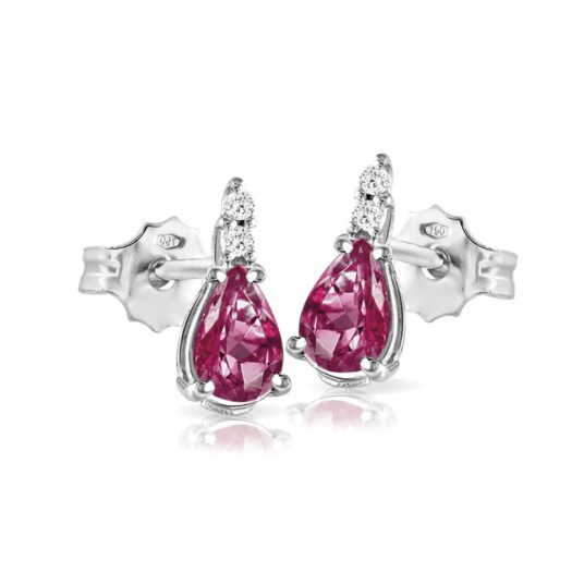 Gold earrings with drop rubies and diamonds: MEY, ORMEY CLA-R2